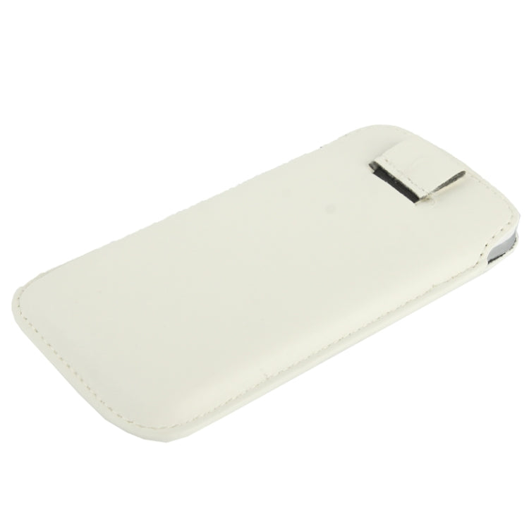 Universal Leather Case Pocket Sleeve Bag with Pull Tab for Galaxy S5 / G900 / i9300 / i9250 / i8750 / iPhone 5 / HTC One / ASUS PadFone2 / HTC G23 / Sony LT29i / Sony L36h / LG E960 / Sony M35h / LG P880 / LG E975 / Nokia Lumia 920