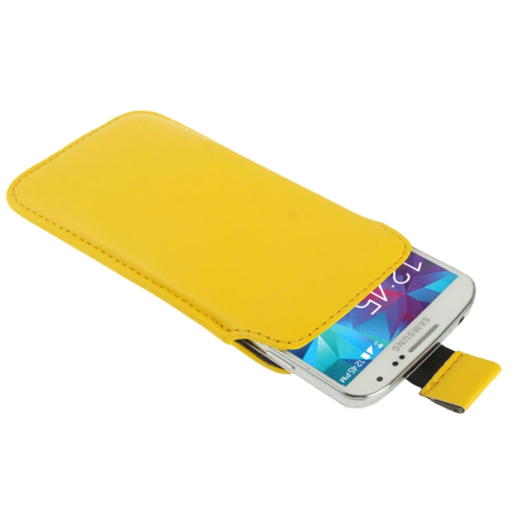 Universal Leather Case Pocket Sleeve Bag with Pull Tab for Galaxy S5 / G900 / i9300 / i9250 / i8750 / iPhone 5 / HTC One / ASUS PadFone2 / HTC G23 / Sony LT29i / Sony L36h / LG E960 / Sony M35h / LG P880 / LG E975 / Nokia Lumia 920