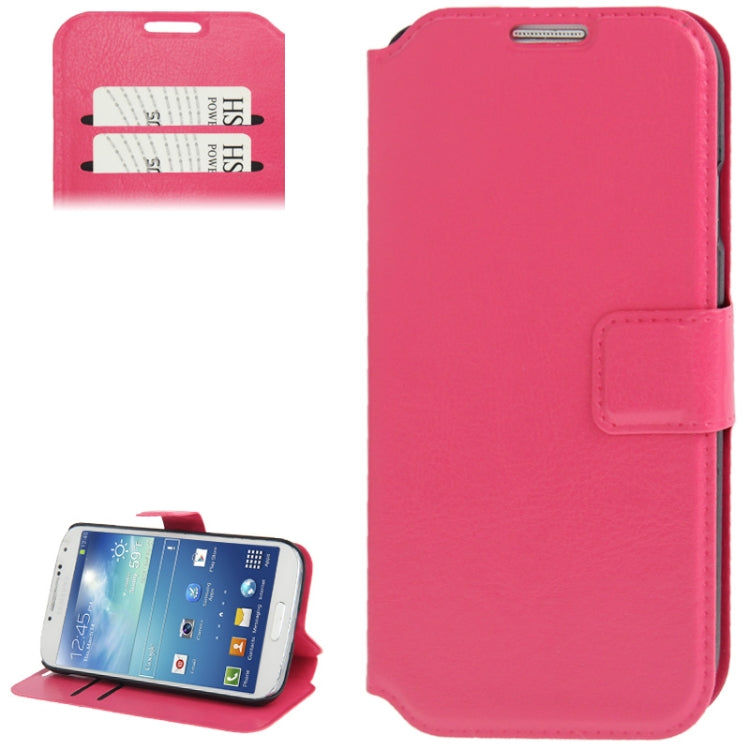 Fine Sheepskin Texture Leather Case with Credit Card Slot & Holder for Galaxy S IV / i9500