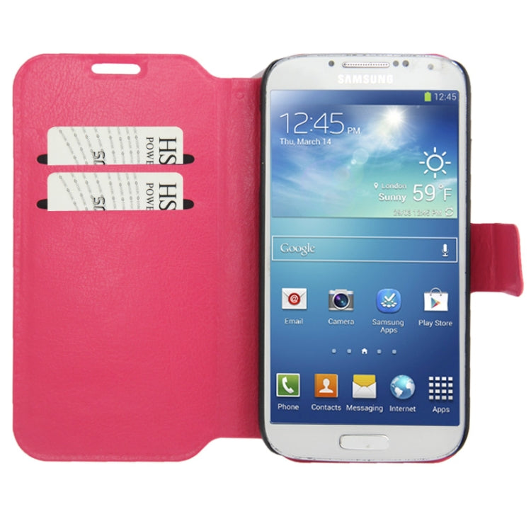Fine Sheepskin Texture Leather Case with Credit Card Slot & Holder for Galaxy S IV / i9500