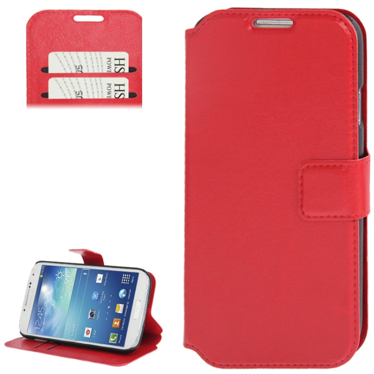 Fine Sheepskin Texture Leather Case with Credit Card Slot & Holder for Galaxy S IV / i9500