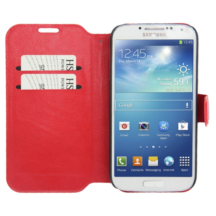 Fine Sheepskin Texture Leather Case with Credit Card Slot & Holder for Galaxy S IV / i9500