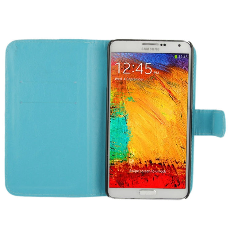 Fine Sheepskin Texture Flip Leather Case with Credit Card Slots & Holder for Galaxy Note III / N9000