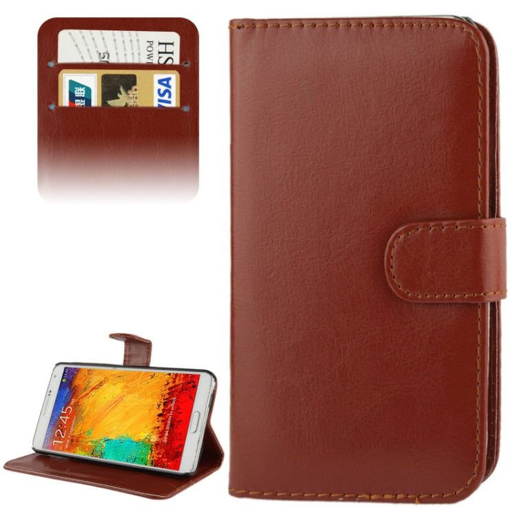 Fine Sheepskin Texture Flip Leather Case with Credit Card Slots & Holder for Galaxy Note III / N9000