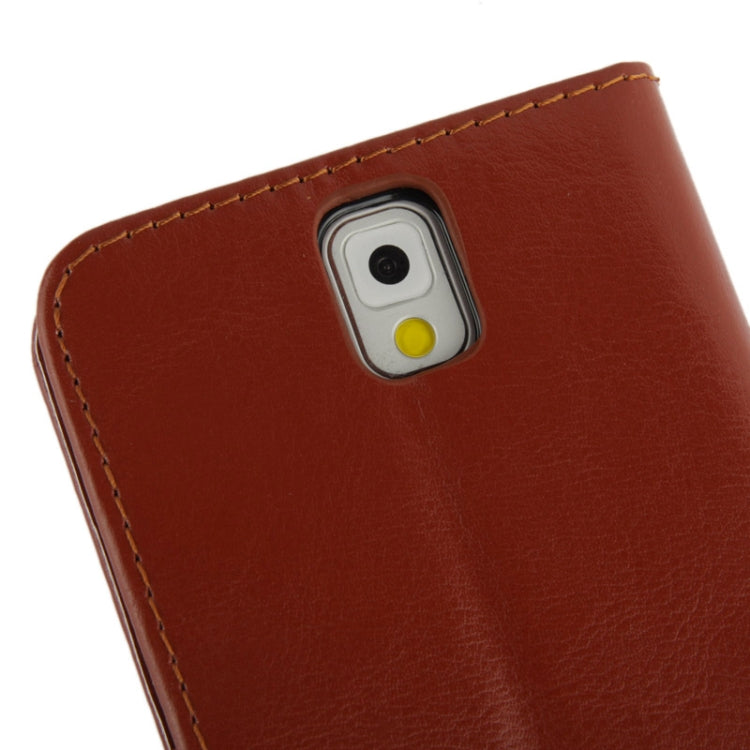 Fine Sheepskin Texture Flip Leather Case with Credit Card Slots & Holder for Galaxy Note III / N9000