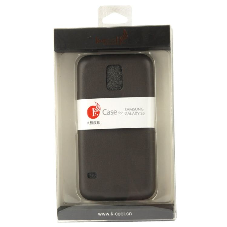 High Quality Pure Color Leather Case for Galaxy S5 / G900 (Grey)