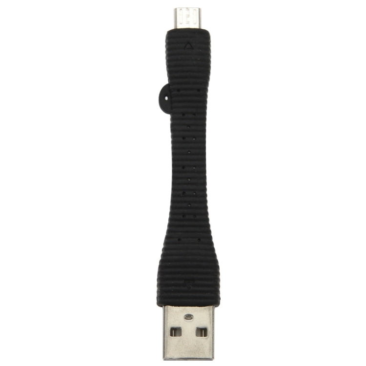 Portable Flexible Micro USB to USB Data Cable /  Charging Cable, Length: 7cm(Black)