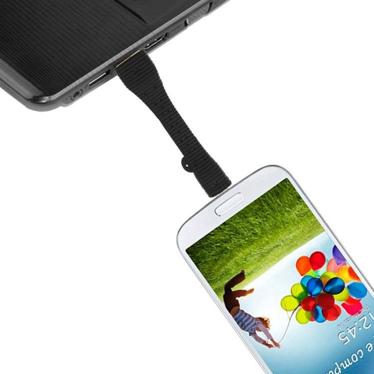 Portable Flexible Micro USB to USB Data Cable /  Charging Cable, Length: 7cm(Black)
