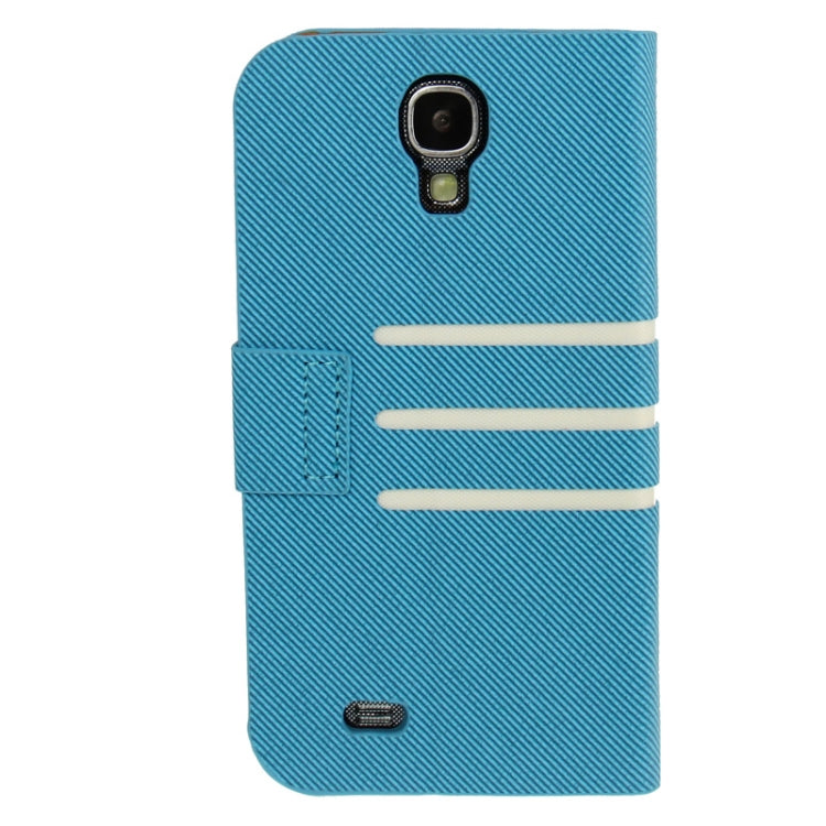 Denim Texture Horizontal Flip Leather Case with Credit Card Slot & Holder for Galaxy S IV / i9500