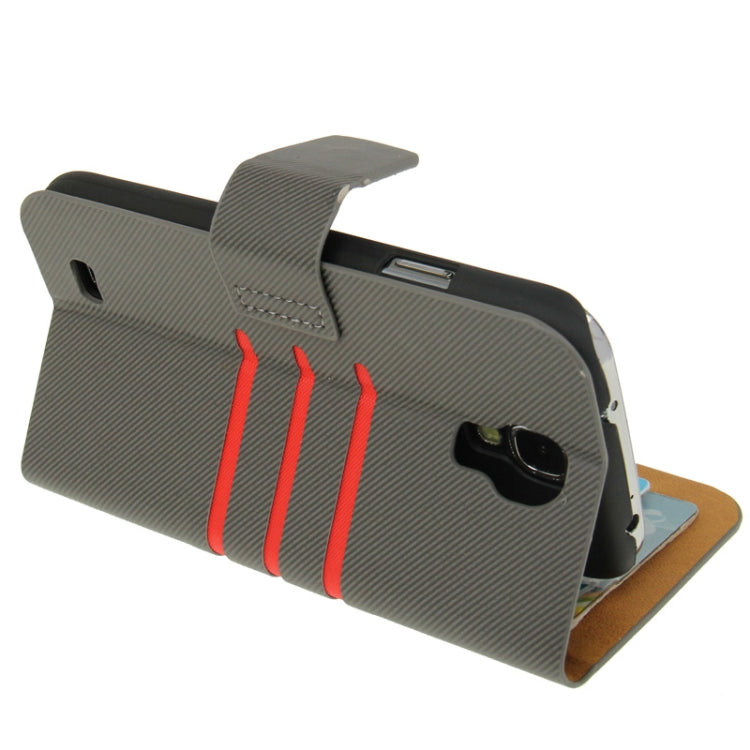 Denim Texture Horizontal Flip Leather Case with Credit Card Slot & Holder for Galaxy S IV / i9500