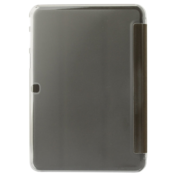 For Galaxy Tab 4 10.1 / SM-T530 Sand Texture Flip Leather + Transparent Frosted Plastic Cover Case with Holder