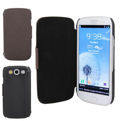 Cross Texture Leather Case and Plastic Cover Case for Galaxy SIII / i9300