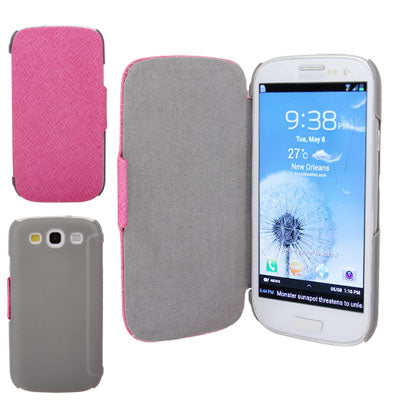 Cross Texture Leather Case and Plastic Cover Case for Galaxy SIII / i9300