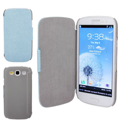 Cross Texture Leather Case and Plastic Cover Case for Galaxy SIII / i9300