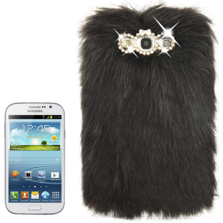 Diamond Encrusted Winter Warm Fur Plastic Case for Galaxy SIII / i9300