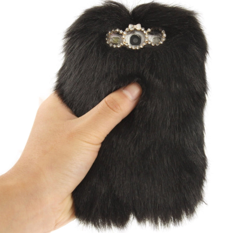 Diamond Encrusted Winter Warm Fur Plastic Case for Galaxy SIII / i9300