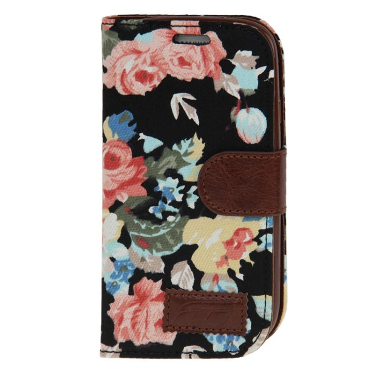 Denim Texture Peony Pattern Horizontal Flip Leather Case with Holder & Credit Card Slots for Galaxy SIII / i9300