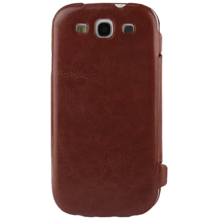 Thermal Styling Crazy Horse Texture Horizontal Flip Leather Case for Galaxy S III / i9300