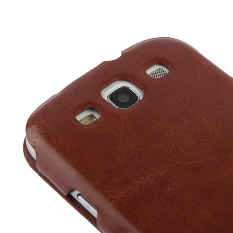 Thermal Styling Crazy Horse Texture Horizontal Flip Leather Case for Galaxy S III / i9300