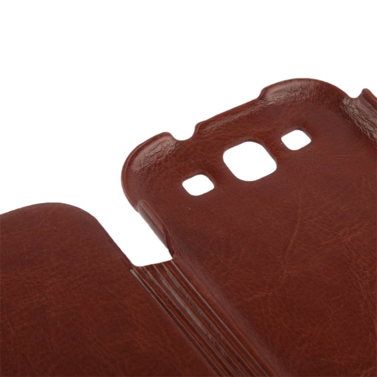 Thermal Styling Crazy Horse Texture Horizontal Flip Leather Case for Galaxy S III / i9300