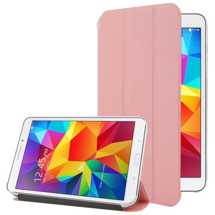 Frosted Texture Flip Leather + Transparent Trosted Plastic Case with Holder for Galaxy Tab 4 / T330