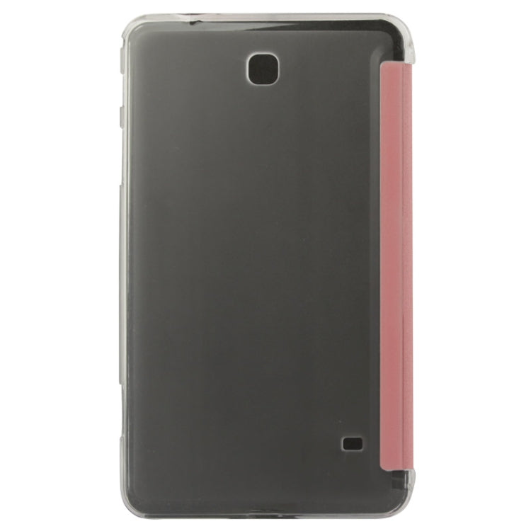 Frosted Texture Flip Leather + Transparent Trosted Plastic Case with Holder for Galaxy Tab 4 / T330