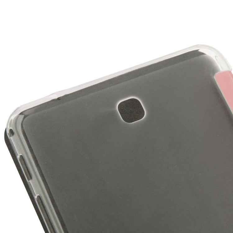 Frosted Texture Flip Leather + Transparent Trosted Plastic Case with Holder for Galaxy Tab 4 / T330