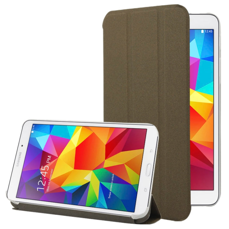 Frosted Texture Flip Leather + Transparent Trosted Plastic Case with Holder for Galaxy Tab 4 / T330
