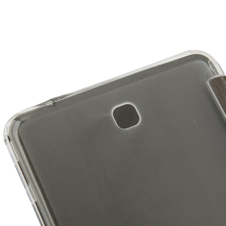 Frosted Texture Flip Leather + Transparent Trosted Plastic Case with Holder for Galaxy Tab 4 / T330