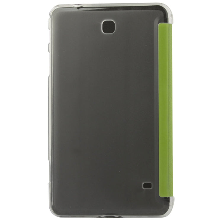 Frosted Texture Flip Leather + Transparent Trosted Plastic Case with Holder for Galaxy Tab 4 / T330