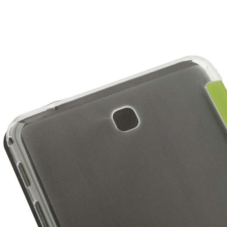 Frosted Texture Flip Leather + Transparent Trosted Plastic Case with Holder for Galaxy Tab 4 / T330