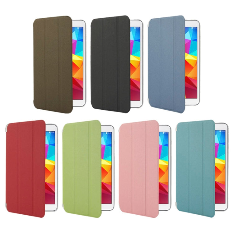 Frosted Texture Flip Leather + Transparent Trosted Plastic Case with Holder for Galaxy Tab 4 / T330