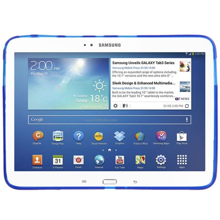 Anti-skid Texture Transparent TPU Case for Galaxy Tab 3 (10.1) / GT-P5200