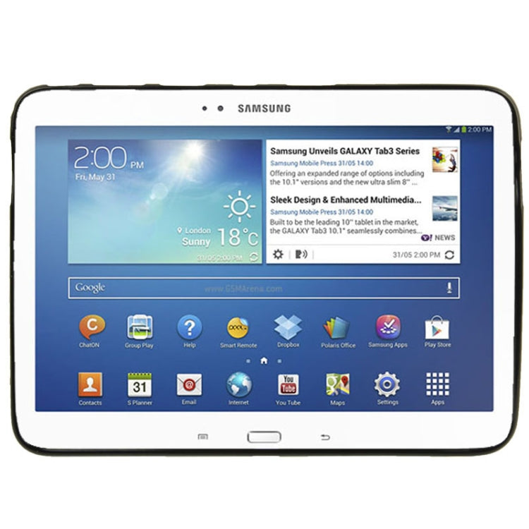 Anti-skid Texture Transparent TPU Case for Galaxy Tab 3 (10.1) / GT-P5200