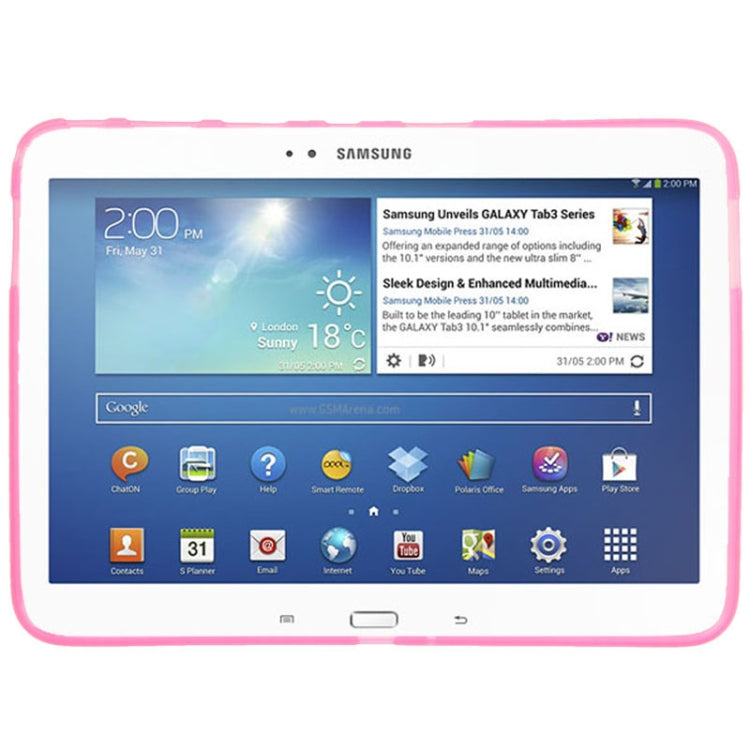 Anti-skid Texture Transparent TPU Case for Galaxy Tab 3 (10.1) / GT-P5200