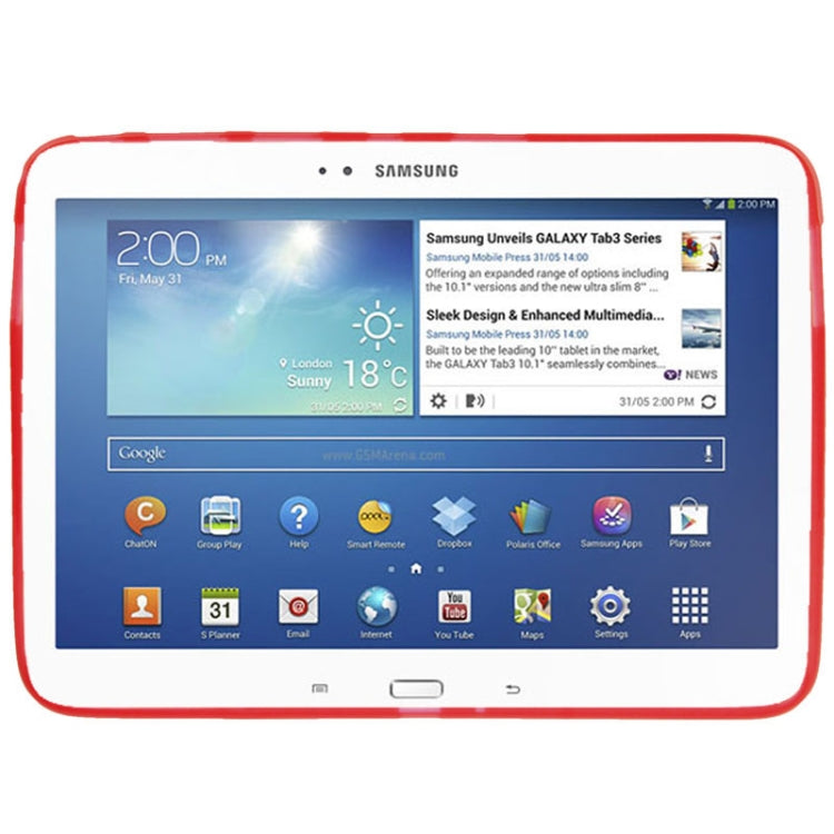 Anti-skid Texture Transparent TPU Case for Galaxy Tab 3 (10.1) / GT-P5200