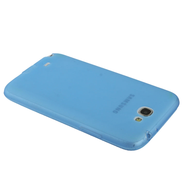 Pure Color Translucent TPU Case with Earphone Anti-dust Plug for Galaxy Note II / N7100