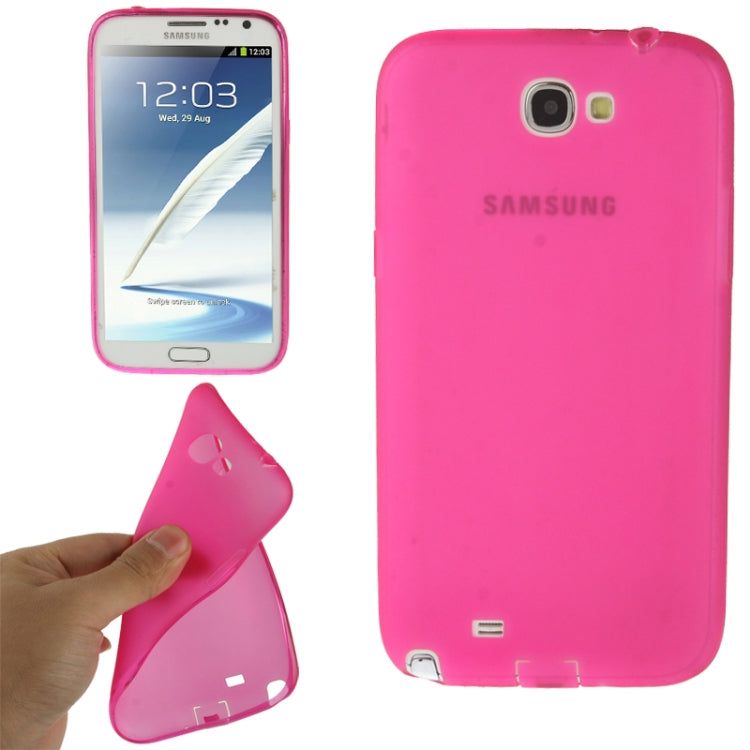 Pure Color Translucent TPU Case with Earphone Anti-dust Plug for Galaxy Note II / N7100