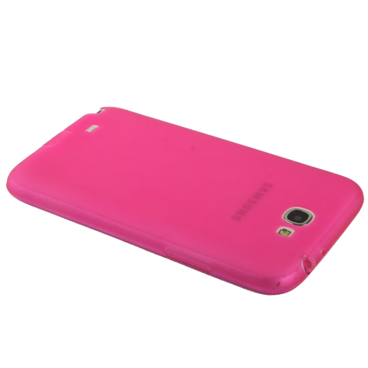Pure Color Translucent TPU Case with Earphone Anti-dust Plug for Galaxy Note II / N7100