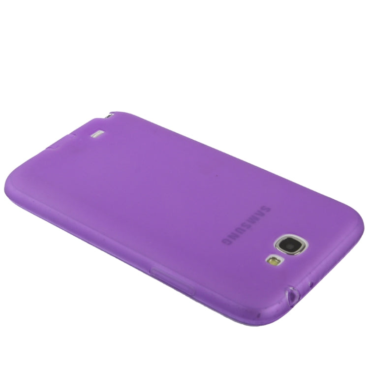 Pure Color Translucent TPU Case with Earphone Anti-dust Plug for Galaxy Note II / N7100