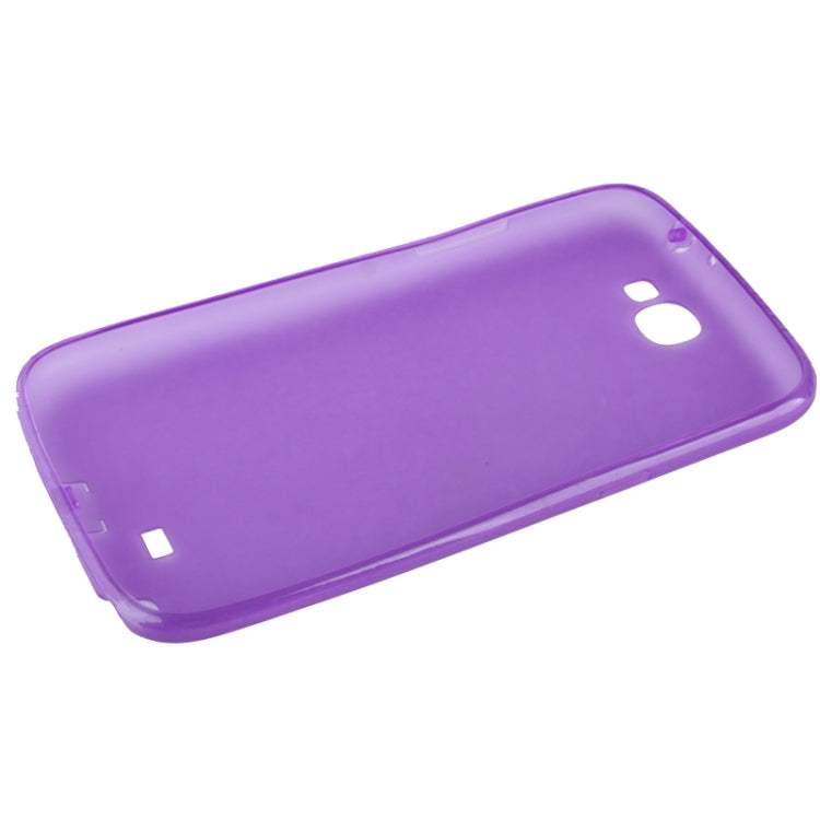 Pure Color Translucent TPU Case with Earphone Anti-dust Plug for Galaxy Note II / N7100