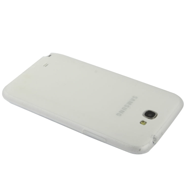 Pure Color Translucent TPU Case with Earphone Anti-dust Plug for Galaxy Note II / N7100