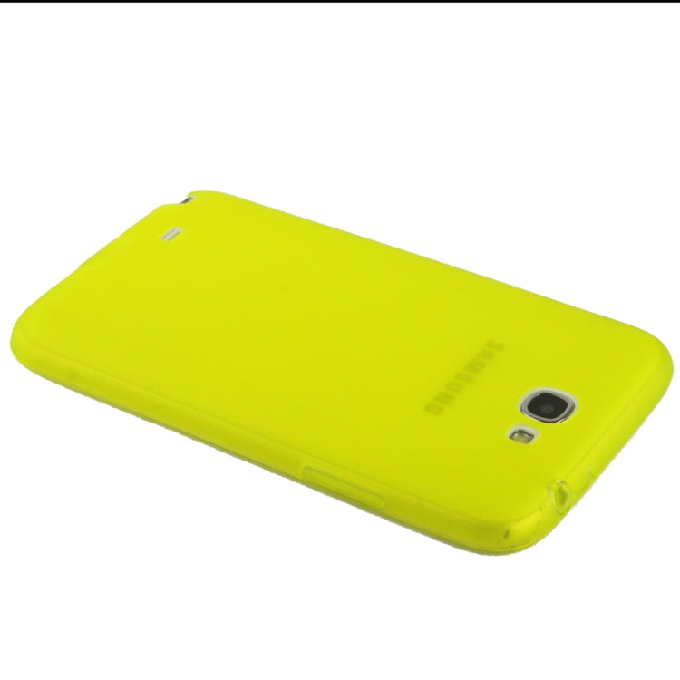 Pure Color Translucent TPU Case with Earphone Anti-dust Plug for Galaxy Note II / N7100
