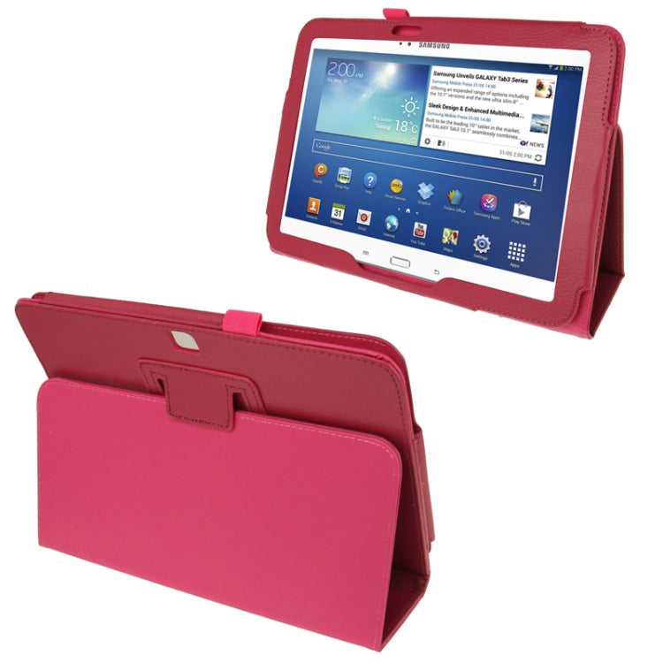 Litchi Texture Leather Case with Holder for Galaxy Tab 3 (10.1) / GT-P5200