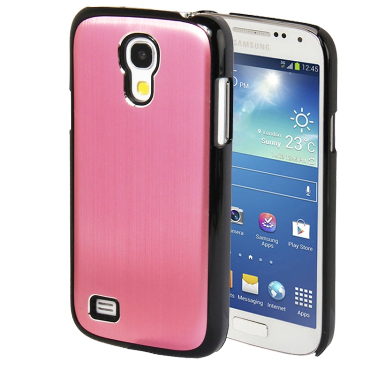 Brushed Texture Metal Paste Skin Plastic Case for Galaxy S IV mini / i9190