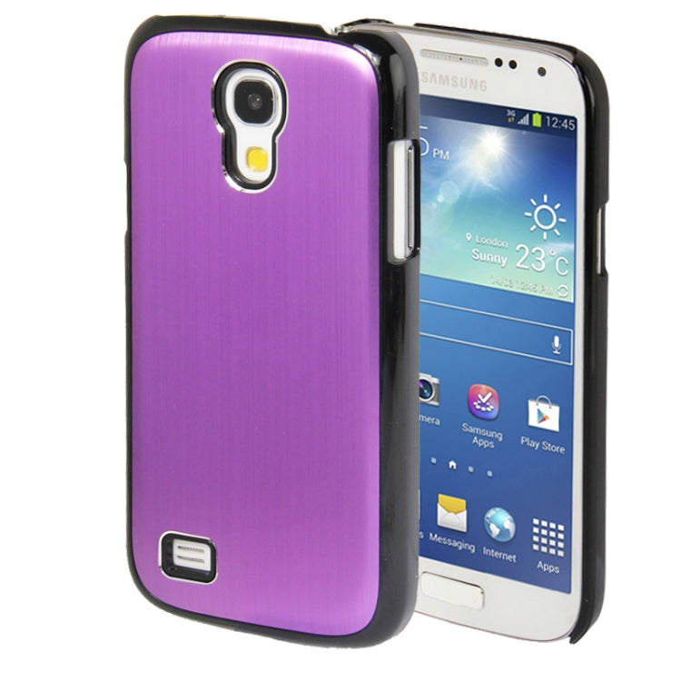 Brushed Texture Metal Paste Skin Plastic Case for Galaxy S IV mini / i9190