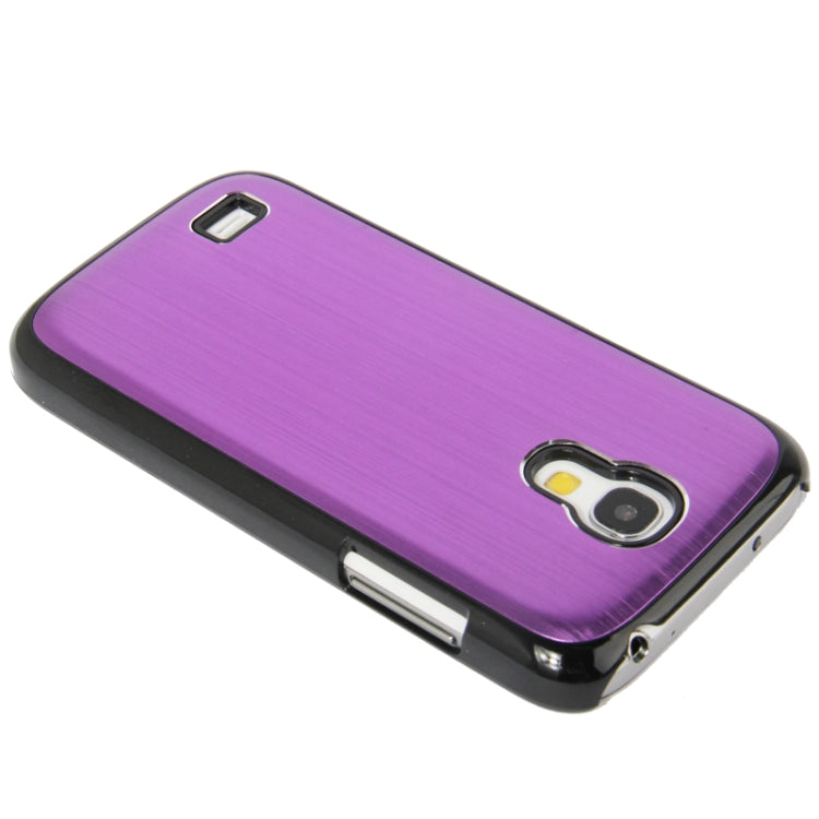 Brushed Texture Metal Paste Skin Plastic Case for Galaxy S IV mini / i9190