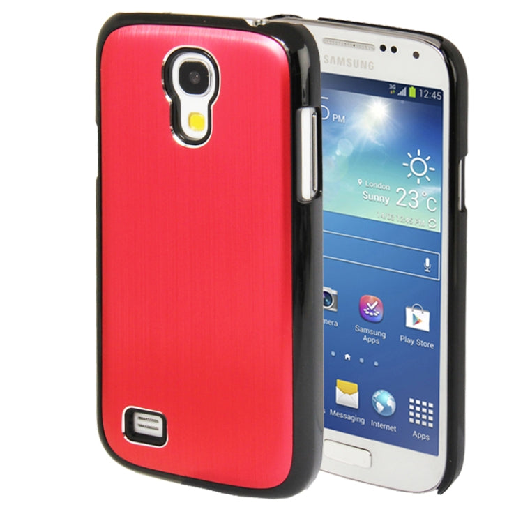 Brushed Texture Metal Paste Skin Plastic Case for Galaxy S IV mini / i9190