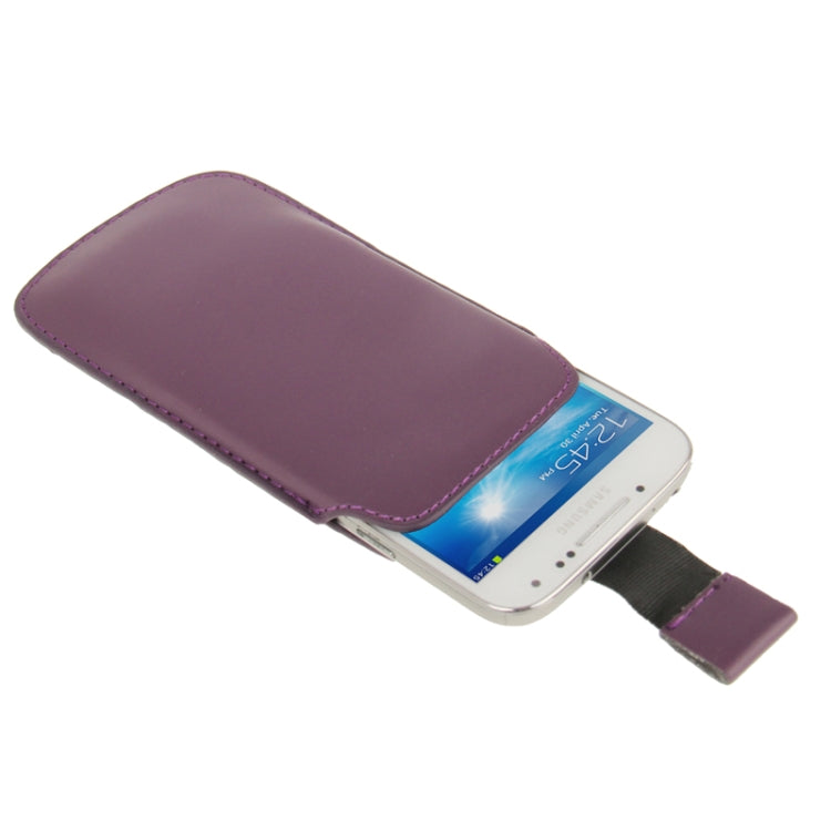 Universal Leather Case Pocket Sleeve Bag with Pull Up Tab for Galaxy S IV mini / i9190 / iPhone 5 & 5C & 5S / Nokia Lumia 820