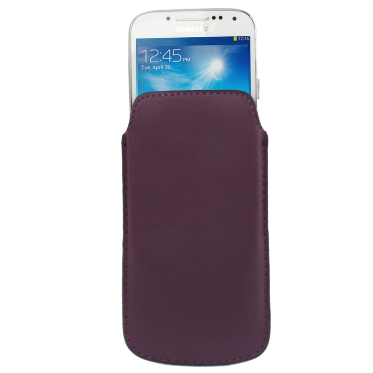Universal Leather Case Pocket Sleeve Bag with Pull Up Tab for Galaxy S IV mini / i9190 / iPhone 5 & 5C & 5S / Nokia Lumia 820